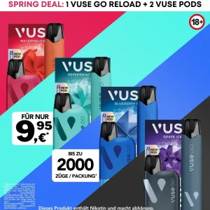 ! AKTION ! 1 x VUSE Go Reload Box + 1 Vuse Flavour Pack Heißes Angebot
